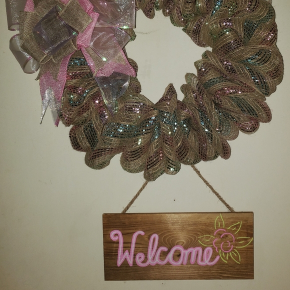 Handmade Ribbon Wreath - Picture 3 of 3